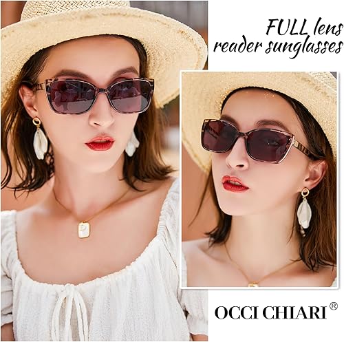 Miniatura 7 de OCCI CHIARI Gafas de sol para lector para mujer 2.5, lentes de sol de lectura 1.0 1.25 1.5 1.75 2.0 2.25 2.5 2.75 3.0 3.5 (negro, 2.50)