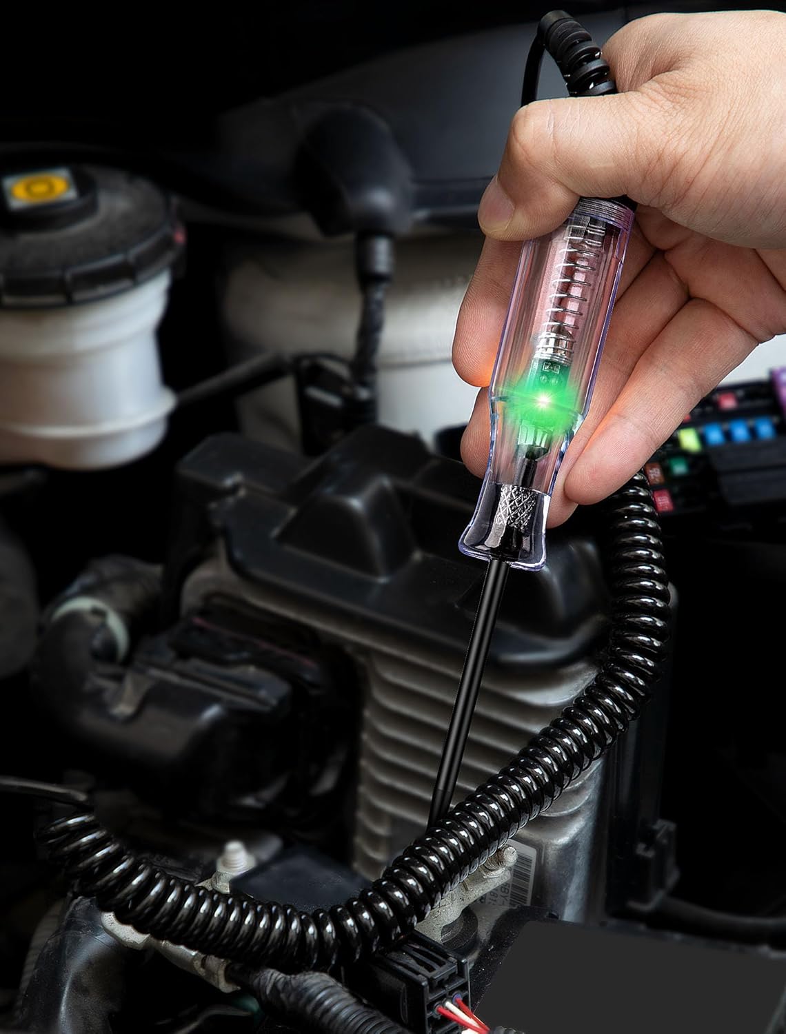 Circuit Tester in Use (Green Light)