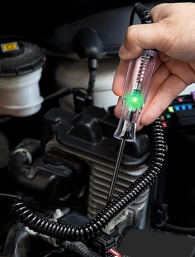 Miniatura 13 de Luz de prueba automotora, probador de circuito de 6V-12V-24V con luz para voltaje de continuidad, probador eléctrico de fusibles eléctricos, mango