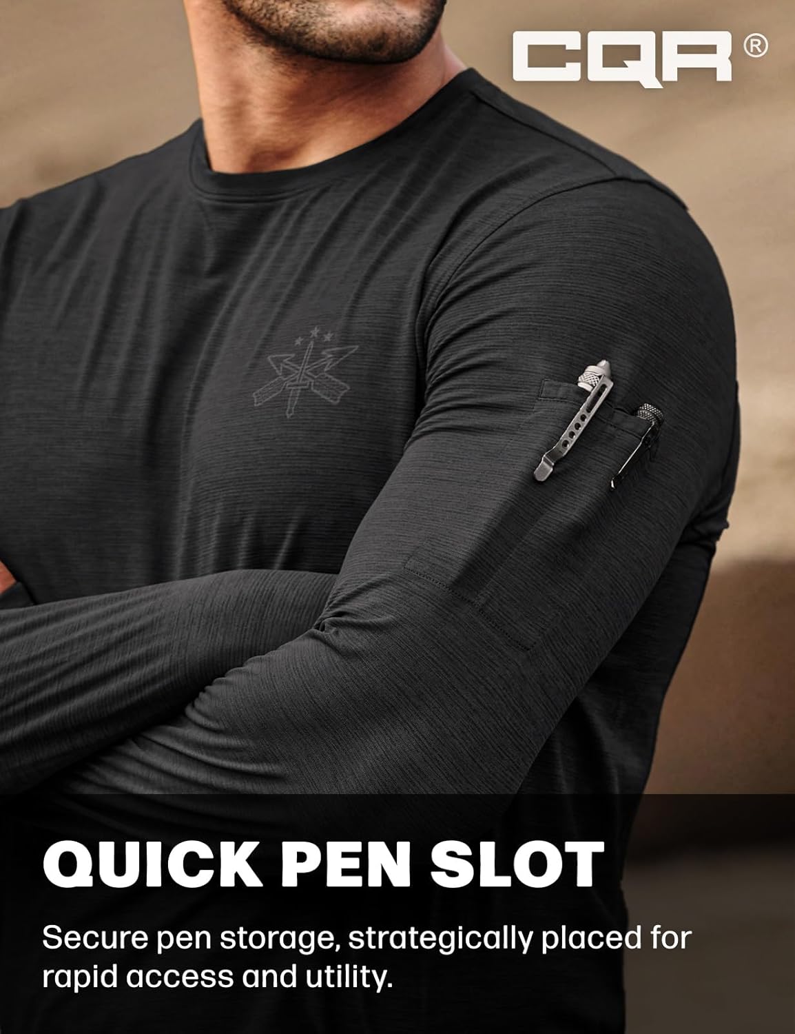 CQR Men's UPF 50+ Sun Protection Long Sleeve Quick Dry Athletic Shirts, Stretch Running Workout Hiking T-Shirts - Image 6