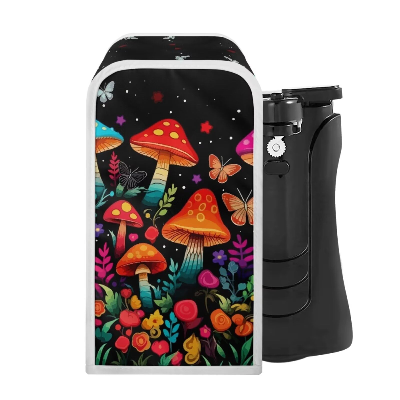 LJMKZJN Electric Can Opener Dust Cover with Elastic Fabric Wear-Resistant Suitable for Various Types Stain Resistant Cover for Home Kitchen, Mushroom Print