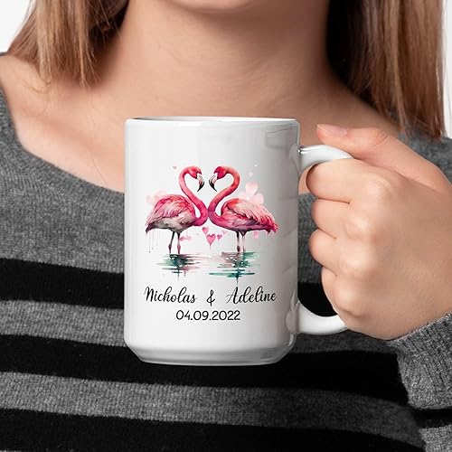 Miniatura 10 de Regalo personalizado de amor  Bonita taza de cerámica de muñeco de nieve para pareja  Taza de porcelana personalizada con nombres y año  Taza de té