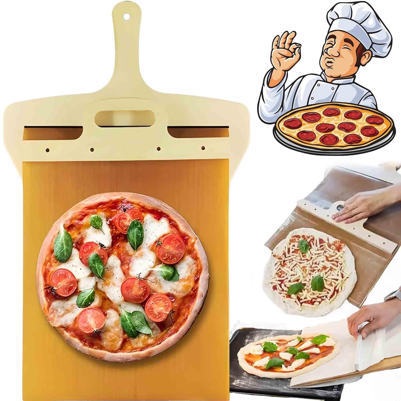 Azonee 13'' Sliding Pizza Peel - The Slider Paddle That Transfers Pizza, Non-Stick Spatula for Ovens, Kitchen Essential Baking Tool