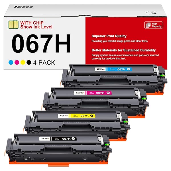 067H Toner Compatible for Canon 067 Toner Cartridge Set - 067 Toner Work for Canon Mf656Cdw Toner Cartridge Mf654Cdw Lbp632Cdw Mf650C Mf653Cdw Printer | High Yield for Canon Cartridge 067 067H 4 Pack
