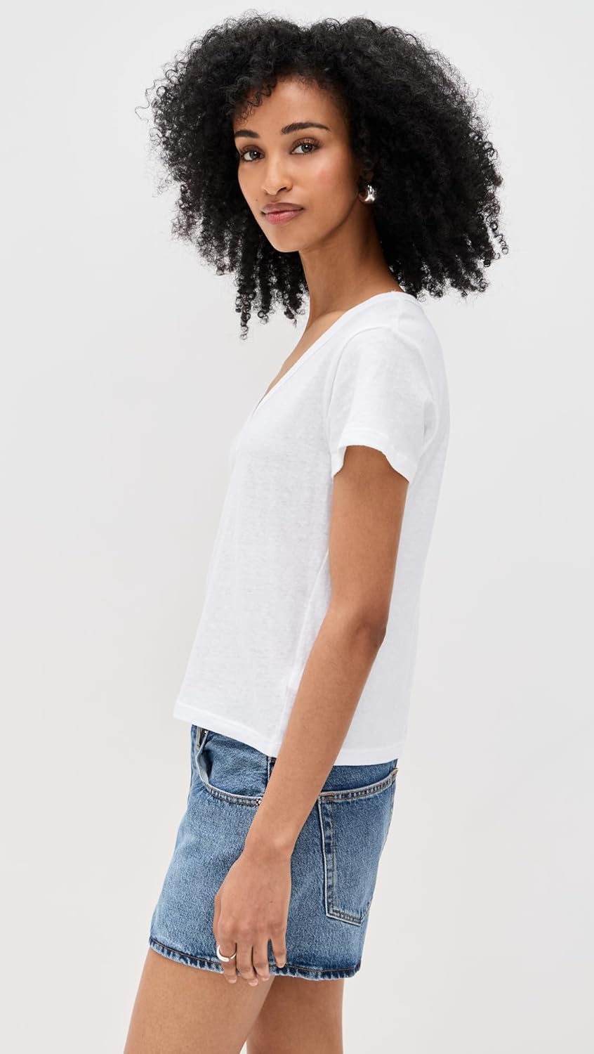 Leset Women's Laura V Neck Tee - Image 4