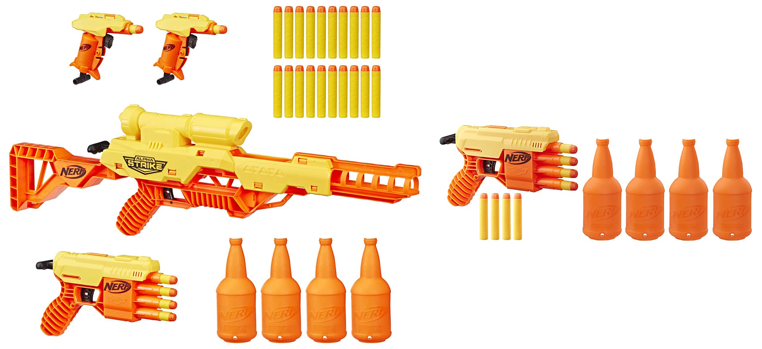 Nerf Alpha Strike Battalion Set & Nerf Fang QS-4 Targeting Set (Multicolour)