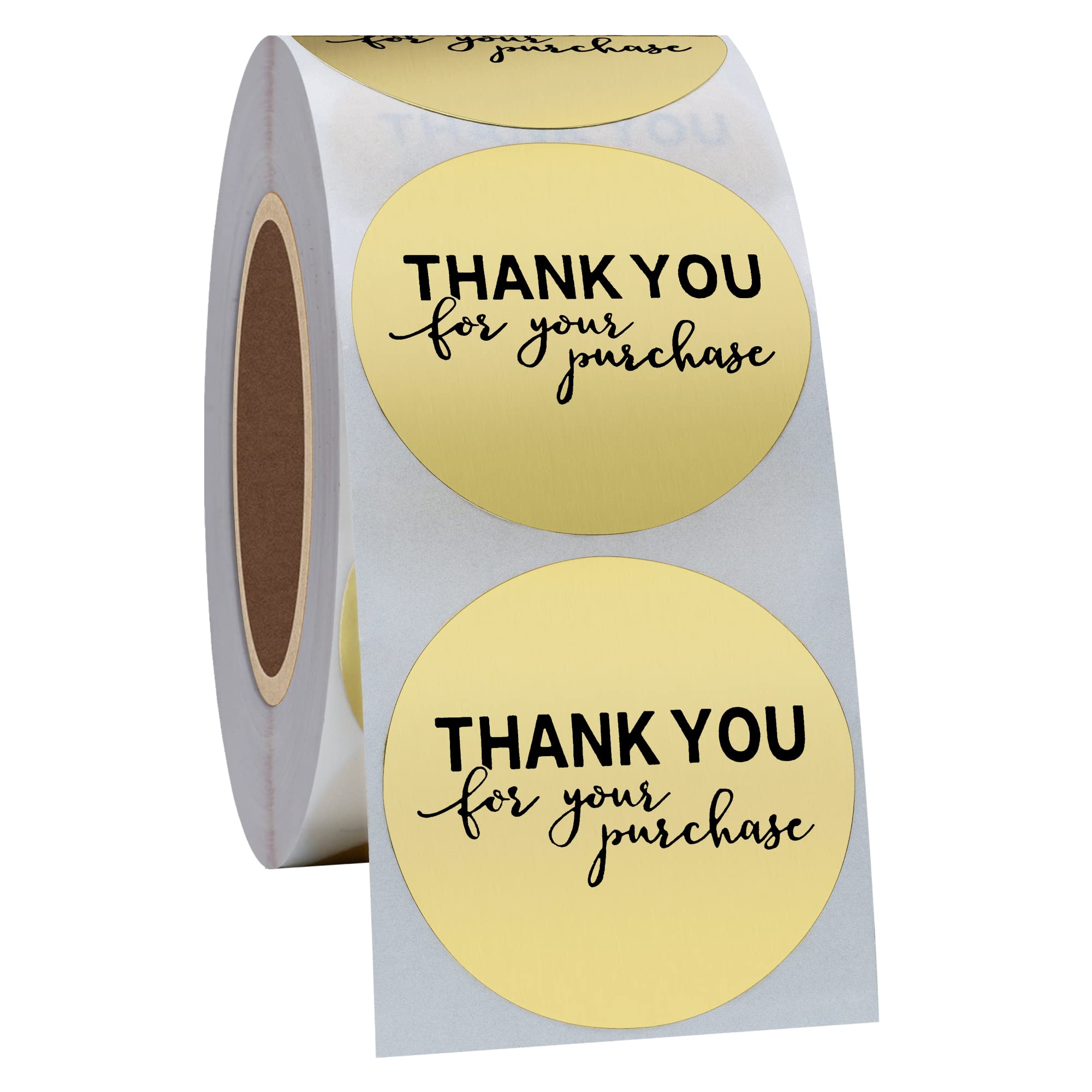 Thank You Stickers For Packaging 500 Black Thank You Stickers Roll - 2 ...