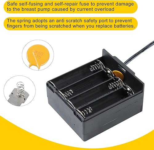 Miniatura 2 de Compatible con la bomba Medela en estilo de batería, unidad portátil para bomba de leche de 9 voltios con estilo avanzado que utiliza baterías AA,