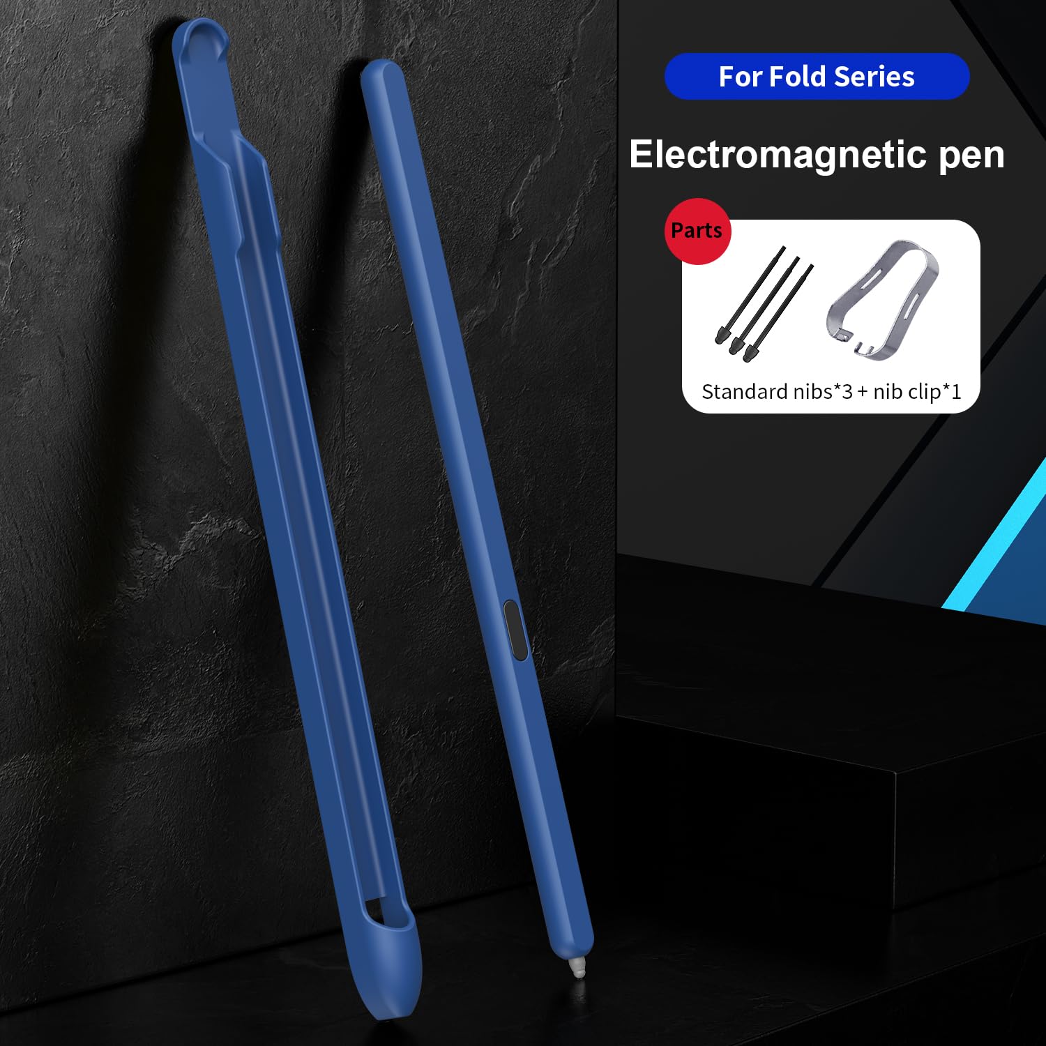 Z Fold6/Z Fold5 S Pen-Ersatz, Stylus-Stift für Fold3/Fold4 Pen Fold Edition mit Stiftablage, kein Bluetooth für Galaxy Z Fold6/5/6 SPen Stylus-Stift mit S-Pen-Steckplatz-Blau