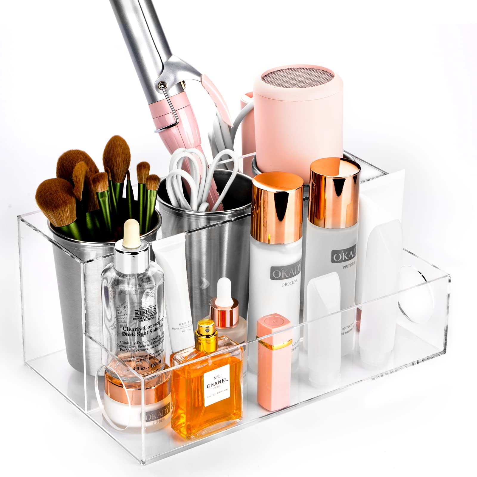 Buy Hair Tool Organizer, Clear Acrylic Hair Dryer Organizer, Bathroom