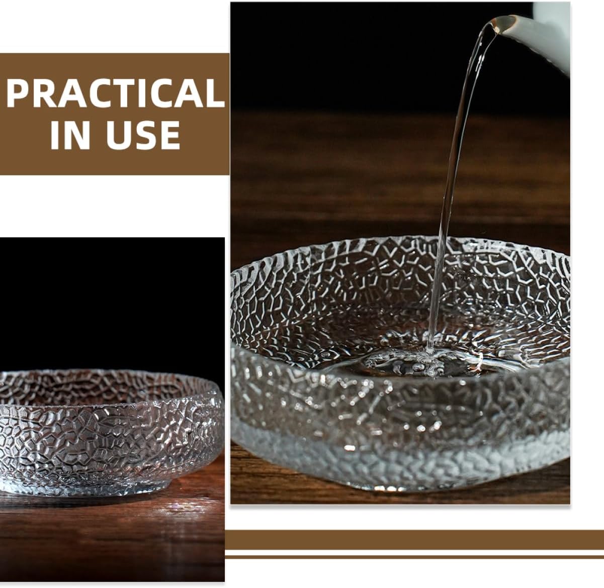 Holibanna Glass Ink Brush Cleaner Bowl for Chinese Calligraphy Accessory