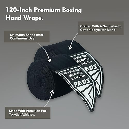 Miniatura 5 de Elastic Boxing Handwraps 120 inch & 180 inch  Mexican Style 3m & 4.5m Inner Boxing Gloves Wraps for Men & Women  Ideal for Boxing, MMA, Kickboxing,