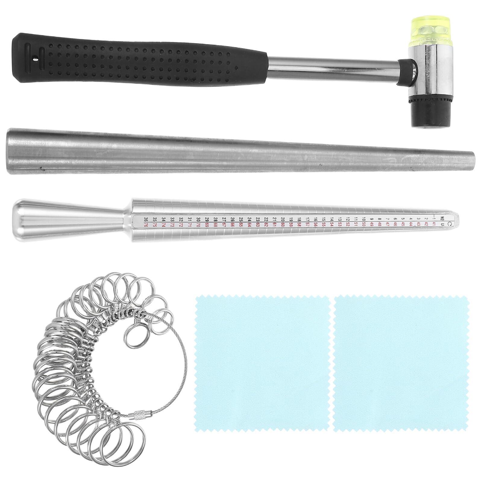 SUPVOX Misuratore di Anelli in Metallo di Strumenti per Misurazione Precisa di Gioielli Mandrino Riutilizzabile per Gioiellieri Hobbisti DIY e Riparazione di Gioielli