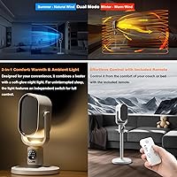 Vista 6 de 1500W Smart Space Heater with Thermostat, 120° Oscillation & Tilt Adjustment, Remote Control, Timer, Safety Protections, Quiet Portable Electric