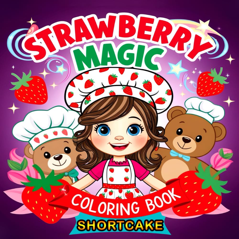 Strawberry Magic Shortcake Coloring Book: 50 Delightful Pages of Joyful Moments and Playful Escapades for Kids age 6-12