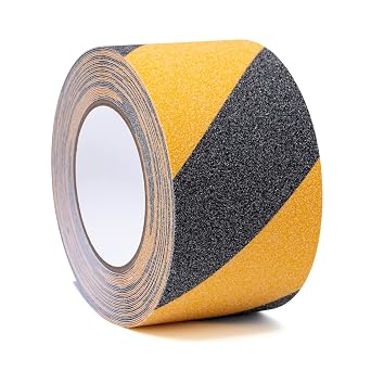 Grip Tape 3 Inch x 33 Ft, Black & Yellow Anti Slip Tape for Stairs | Heavy Duty Anti Slip Traction Tape, Waterproof Grip Tape Safety Non Skid Roll for Outdoor, Indoor, Stair, Step, Ramp