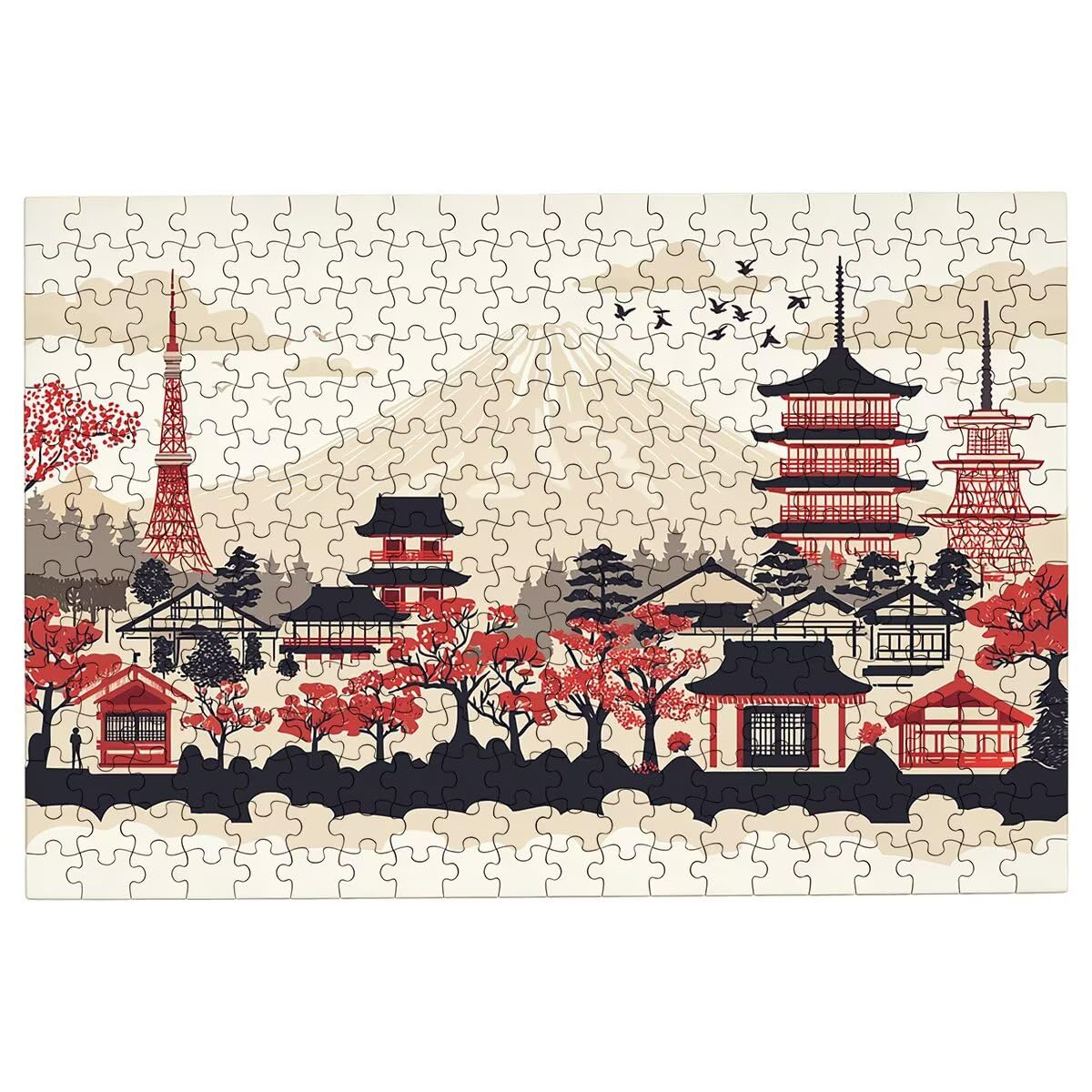 Puzzle dla dorosłych, 1500 japońskich puzzli, 1500 sztuk, dla dorosłych, drewniane puzzle do dekoracji wnętrz, niemożliwe gry logiczne, unikalne prezenty dla kobiet, mężczyzn, wymagający motyw puzzli