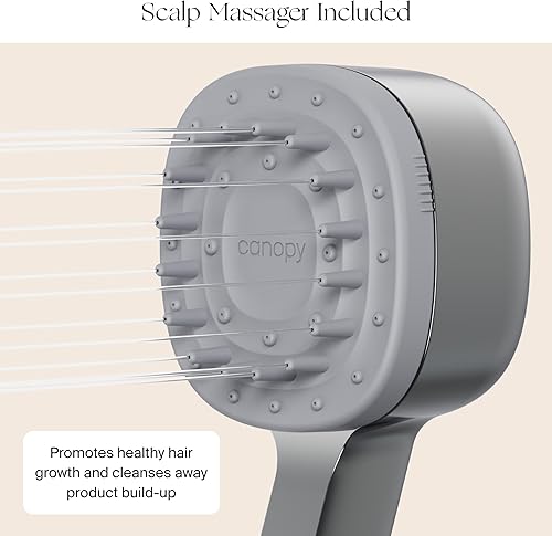 Miniatura 2 de Canopy Cabezal de ducha filtrado y masajeador de cuero cabelludo de mano, de alta presión para agua dura, para eliminar impurezas para un cuero