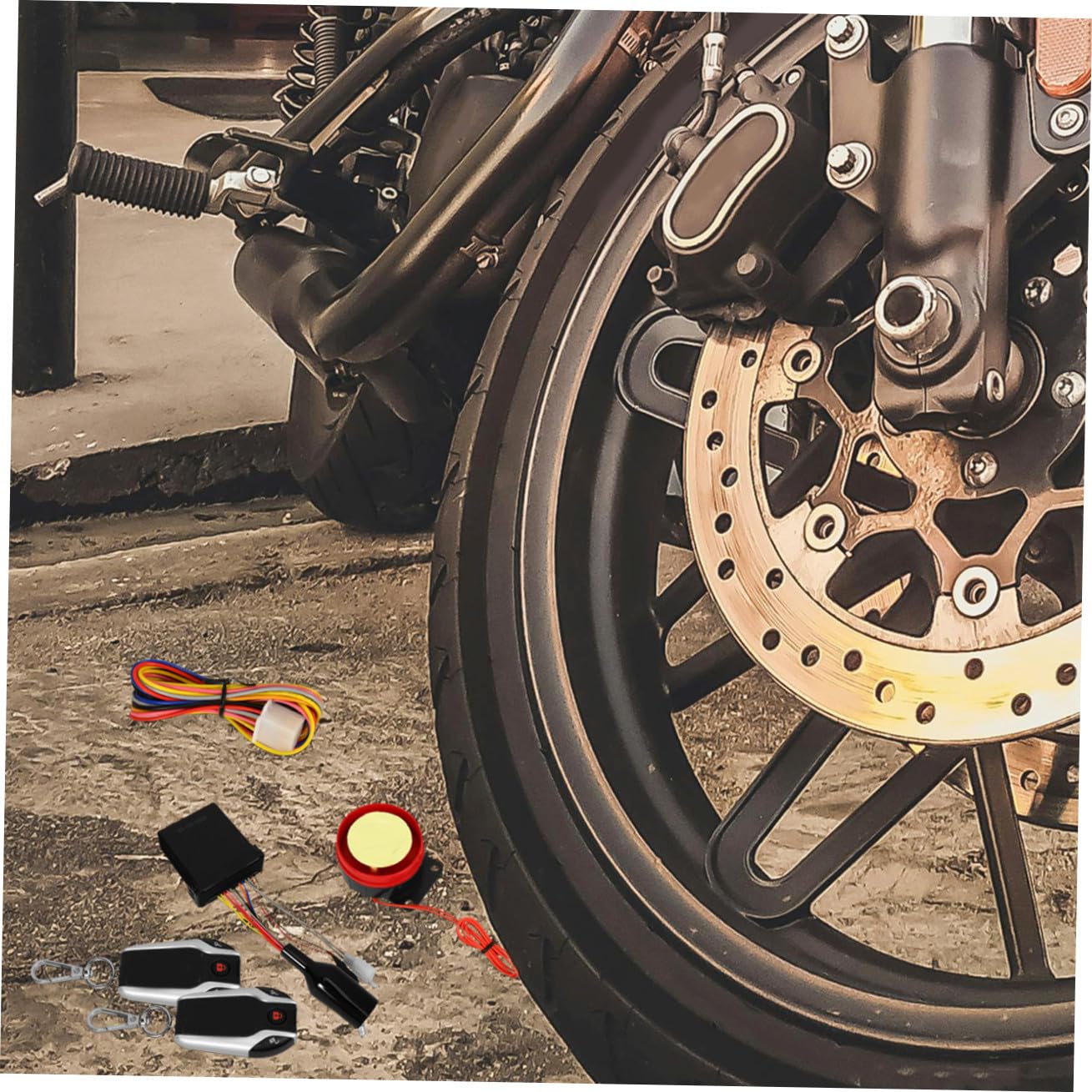 ERINGOGO Sistema di Allarme Antifurto per Moto Funzione Avvio Remoto, Blocco Automatico, Resistente alle Intemperie e Telecomando in Plastica per Sicurezza Potenziata