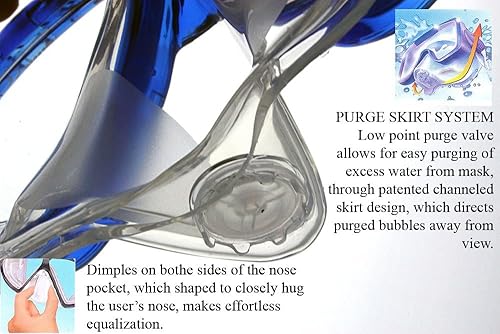 Miniatura 2 de Promate Malla de snorkel aletas de purga, máscara seco Snorkel Set (scs0097)