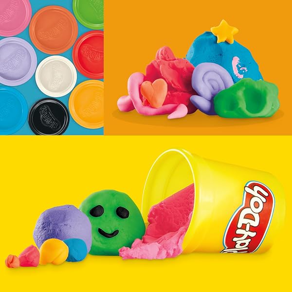 Play-Doh, Mes Couleurs préférées, Pack de 9 Pots de pâte à Modeler, Loisirs créatifs pour Filles et Garçons dès 2 Ans, Idèe Cadeaux pour Anniversaires - 3