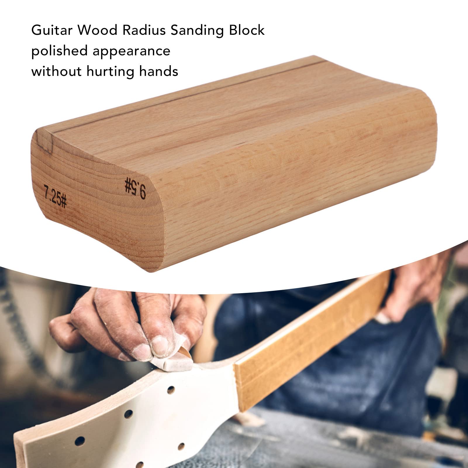 Bloc De Ponçage Rayon Pour Manche De Guitare - En érable - Rayons 7.25" Et 9.5" - Outil Luthier Nivellement Frettes