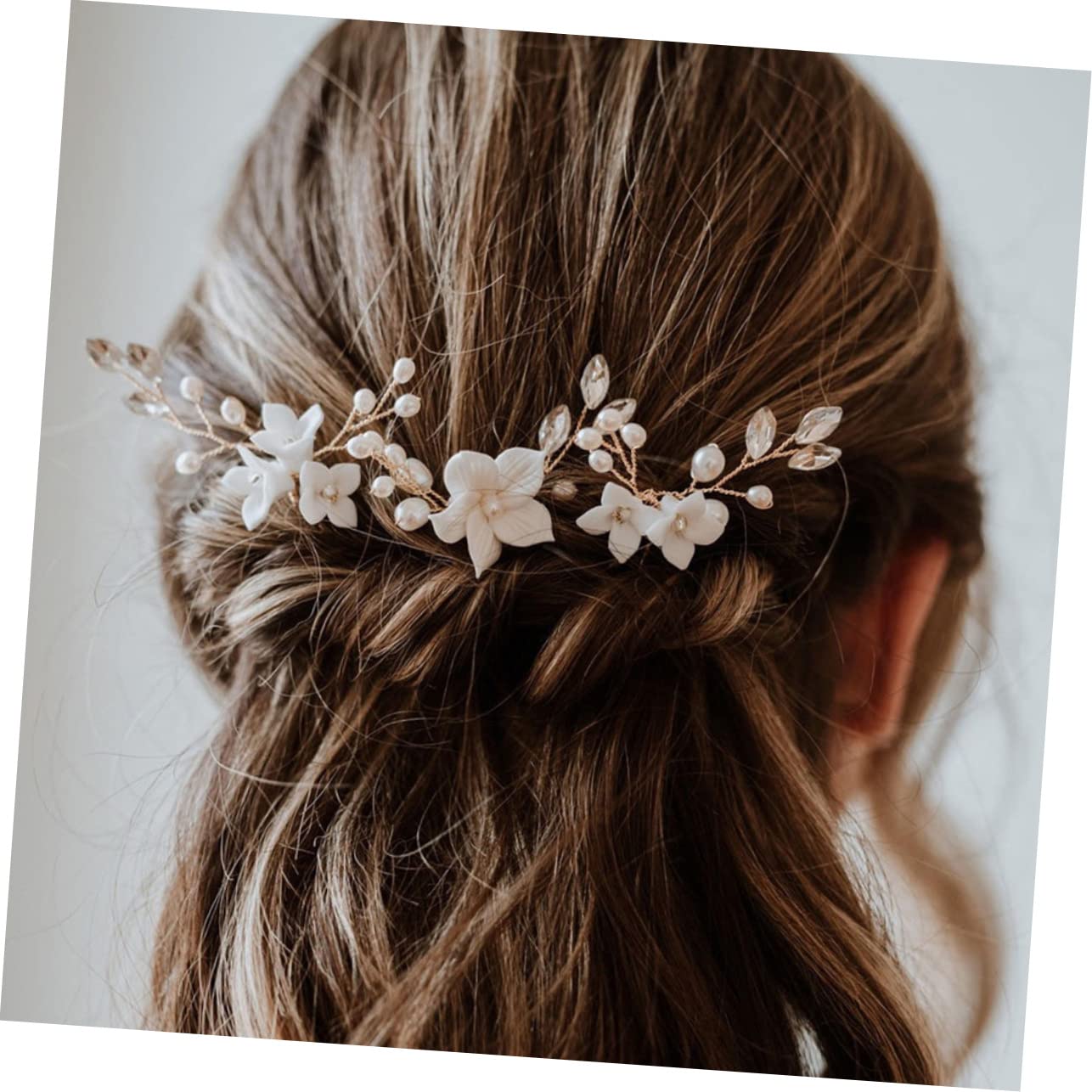 minkissy 12stücke Hochzeits Haarnadeln Mit Perlen Und Blumen U-förmige Braut Haarschmuck Für Elegante Frisuren Bei Hochzeiten Und Festen Langlebig Und Stilvoll Ergänzung Für Ihr