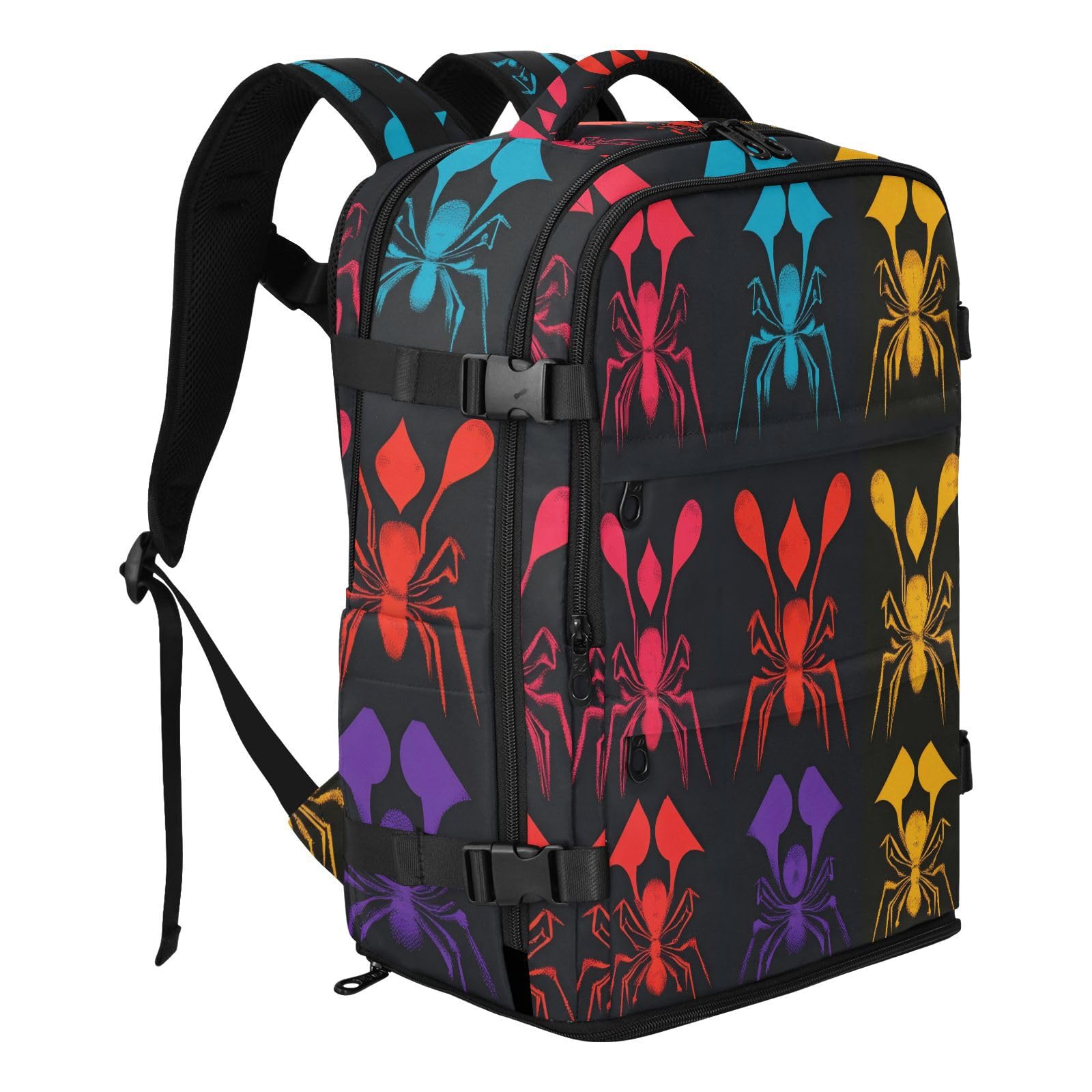 Damski plecak torba na laptopa 15,6 cala do samolotów 20 l | Stylowa torba studencka owad szczęśliwy wzór Halloween 15 cali torba na laptopa do szkoły mochilas para laptop de hombre 20L