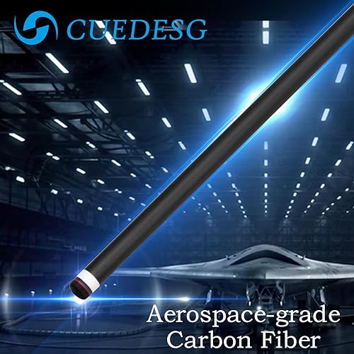 Miniatura 4 de Eje de palo de taco de piscina de fibra de carbono 0.413 in0.465 in0.492 in, eje de palo de piscina de baja desviación, eje profesional de taco,