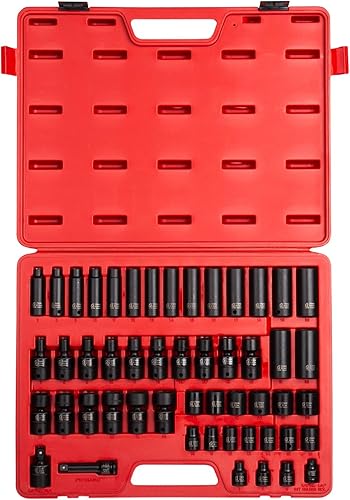 Miniatura 2 de Sunex 3351, juego de llaves de impacto de 3/8 pulgadas, 51 piezas y 3504, juego de extensión de impacto de 3/8 pulgadas, 4 piezas, SAE, de 3 a 15