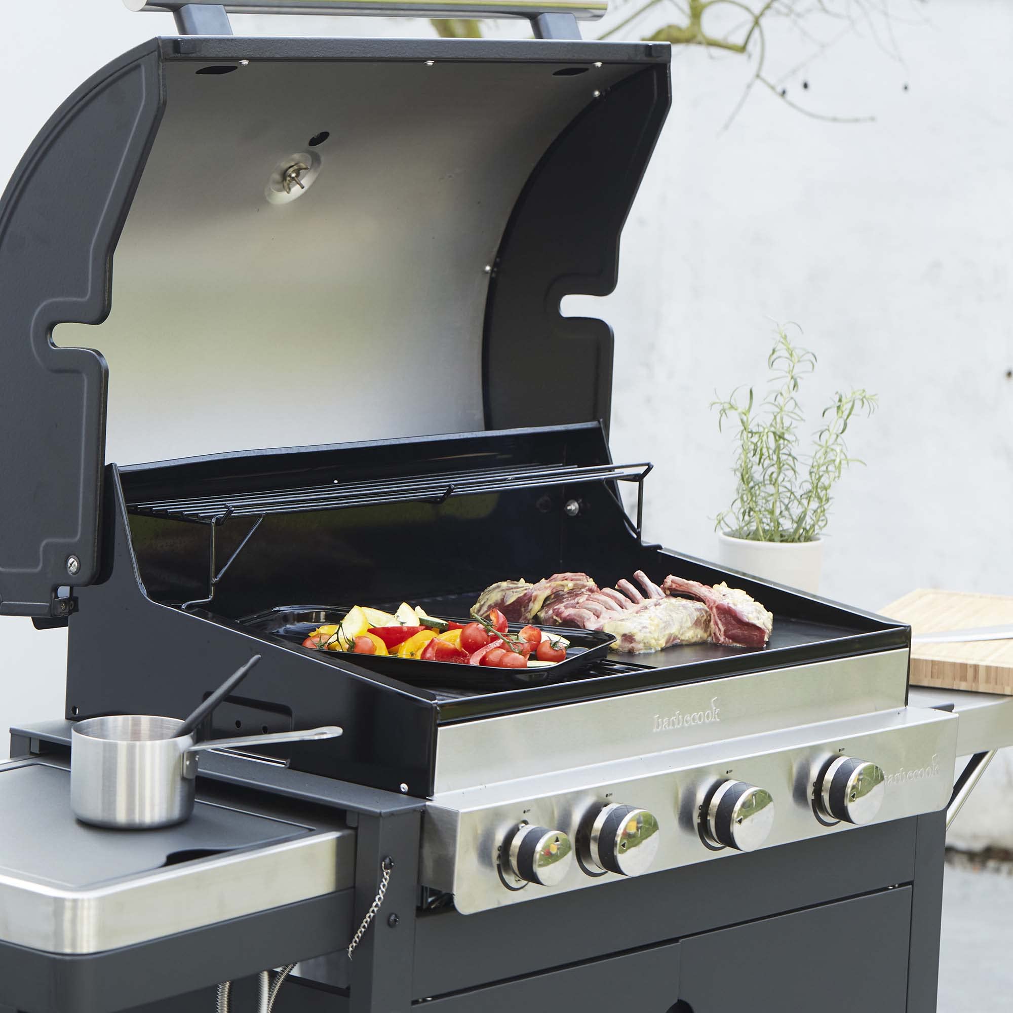 barbecook Wiederverwendbare Grillschale, smoker und gasgrill zubehör, schwarz, rechteckig, 34.5x24x3cm, 1 - Pack (Packung mit 2)