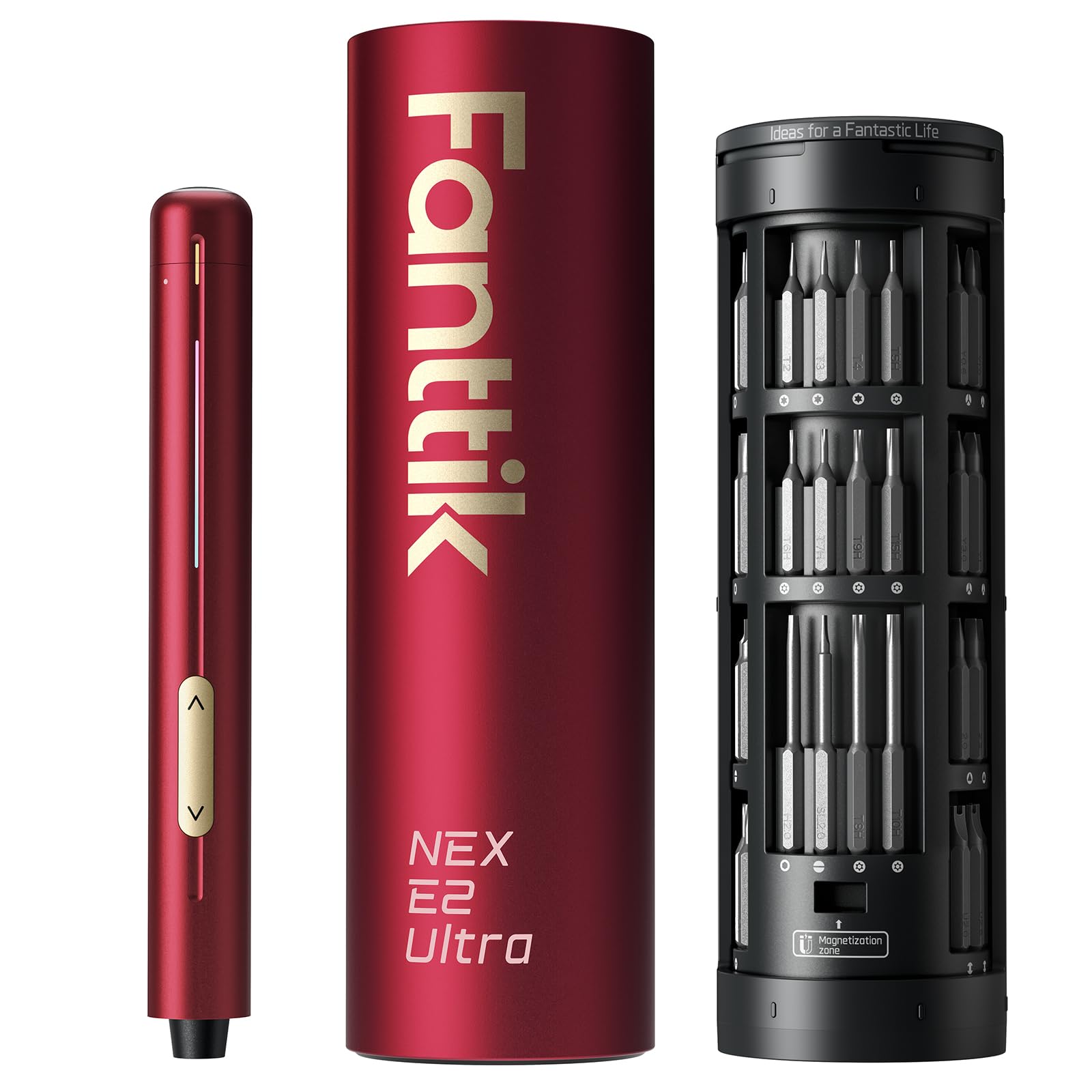 Fanttik E2 Ultra Electric Screwdriver, Screwdriver for Electronics (Red)