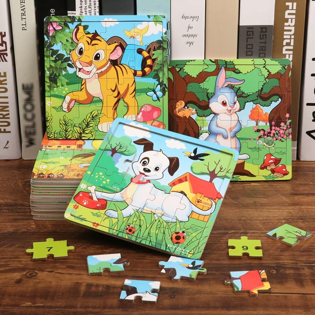 Puzzle di Legno Montessori con Animali dello Zodiaco Cinese