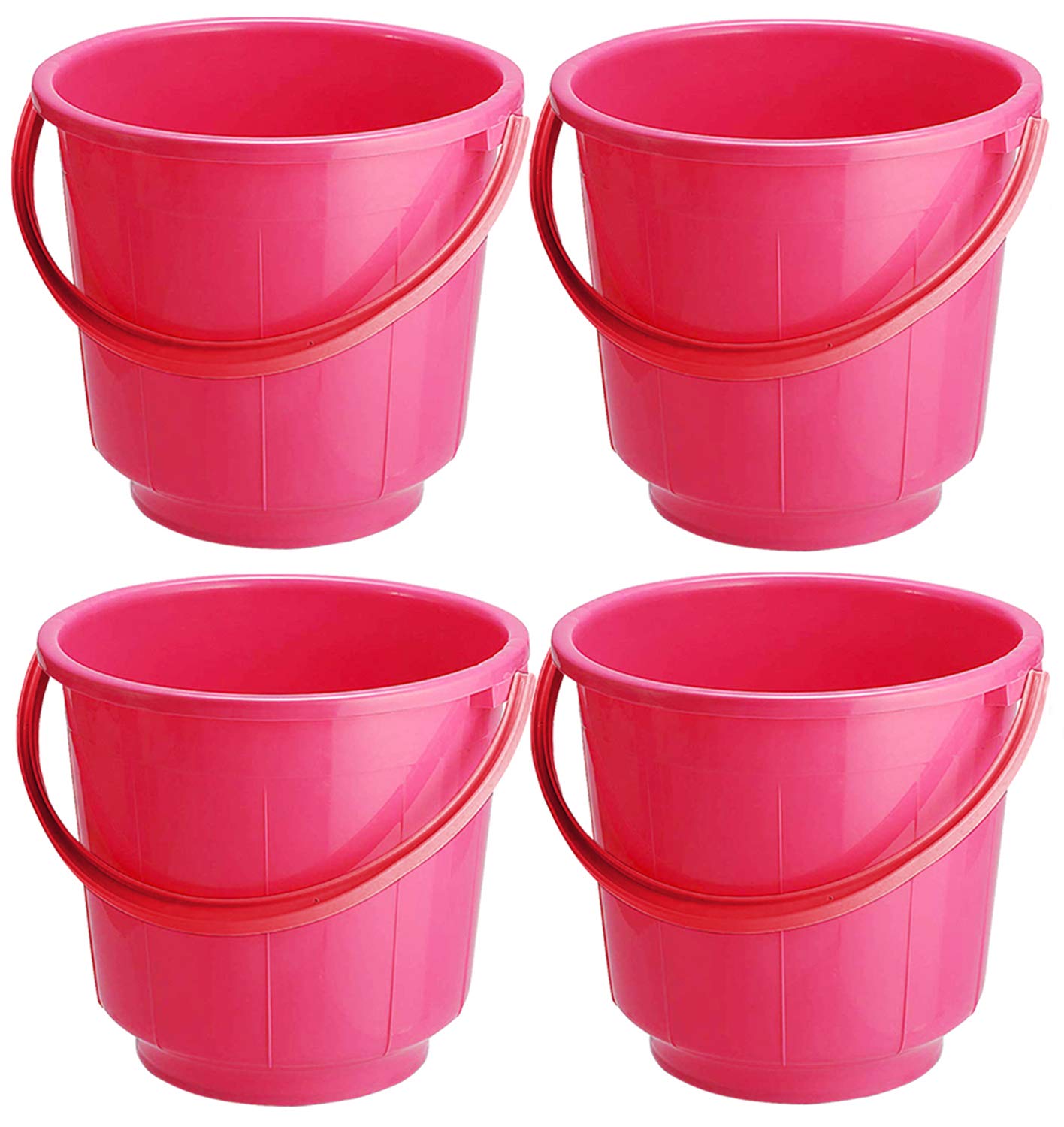 Kuber Industries 4 Pieces Unbreakable Strong Plastic Bathroom Bucket 13 LTR (Pink) -CTKTC37890 (B08491QG12) Amazon Price History, Amazon Price Tracker