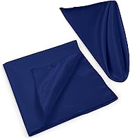 Vista 276 de Ultimate Textile -1 docena - Reversible Shantung Satin - Majestic - Servilletas de tela Majestic de 17 x 17 pulgadas color azul pizarra