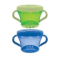 Vista 2 de Nuby Paquete de 2 recipientes para aperitivos, los colores pueden variar