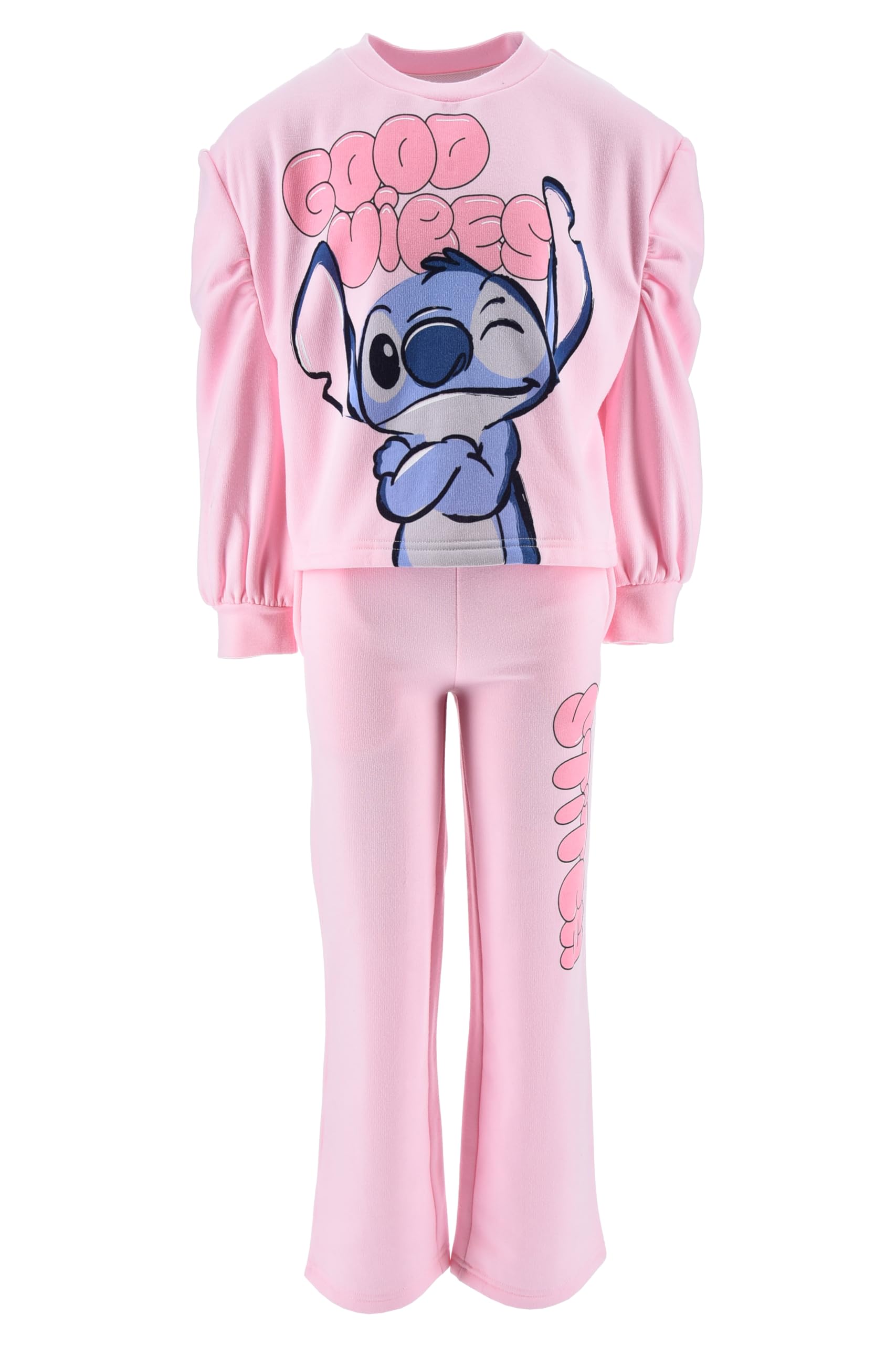 Disney Stitch Camiseta y Pantalon para Niñas, Chandal Conjunto 2 Piezas Sudadera y Pantalon para Niñas, Tallas 3 a 8 Años