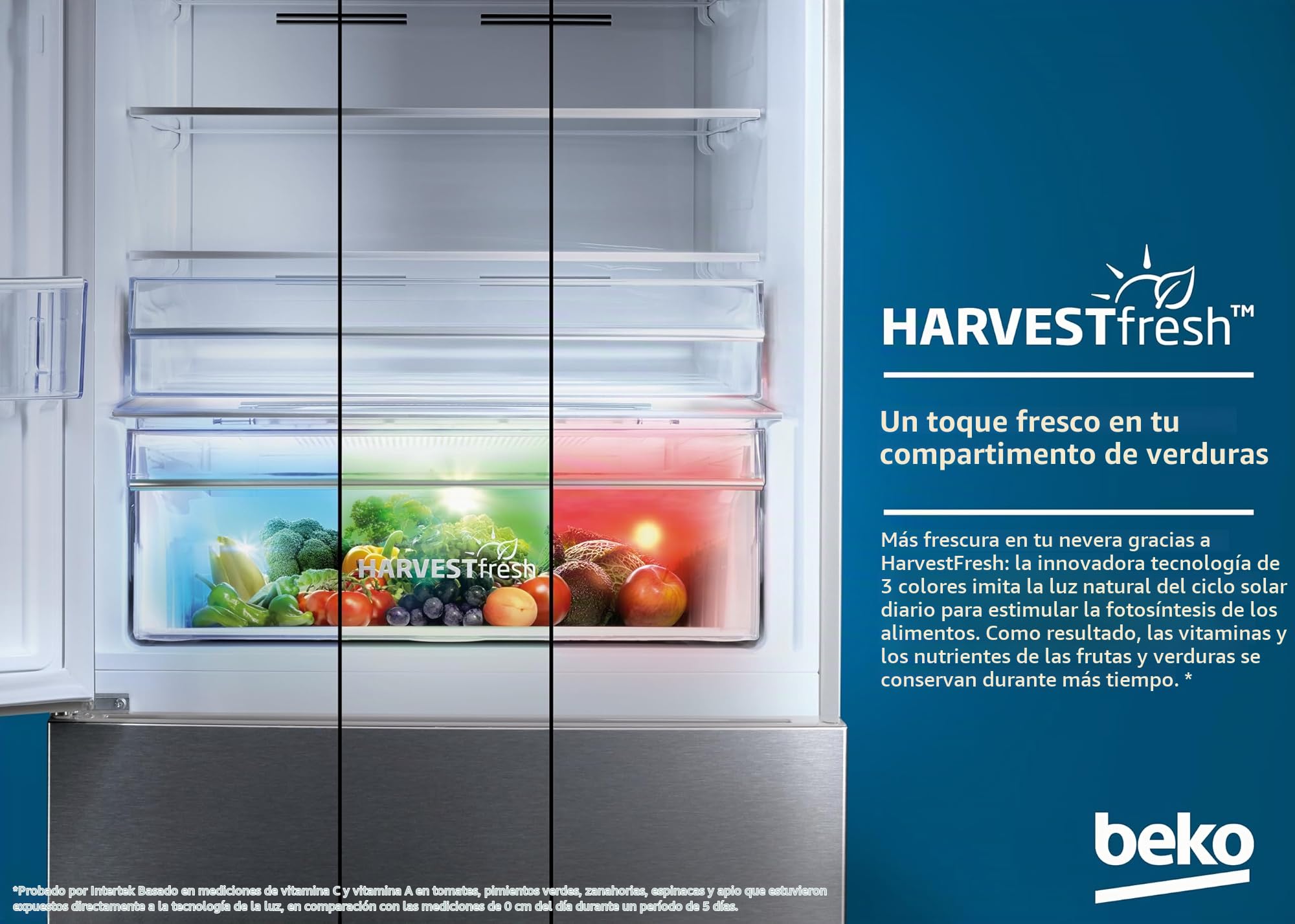 Beko Conservador B3RMLNE444HXB Inox 1.85m E