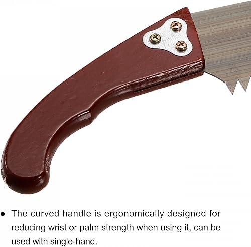 Miniatura 4 de uxcell Sierras de podar de 24 pulgadas, sierra de mano de hoja recta, mango de madera para camping, jardín, ramas de árboles de madera, recorte, 2