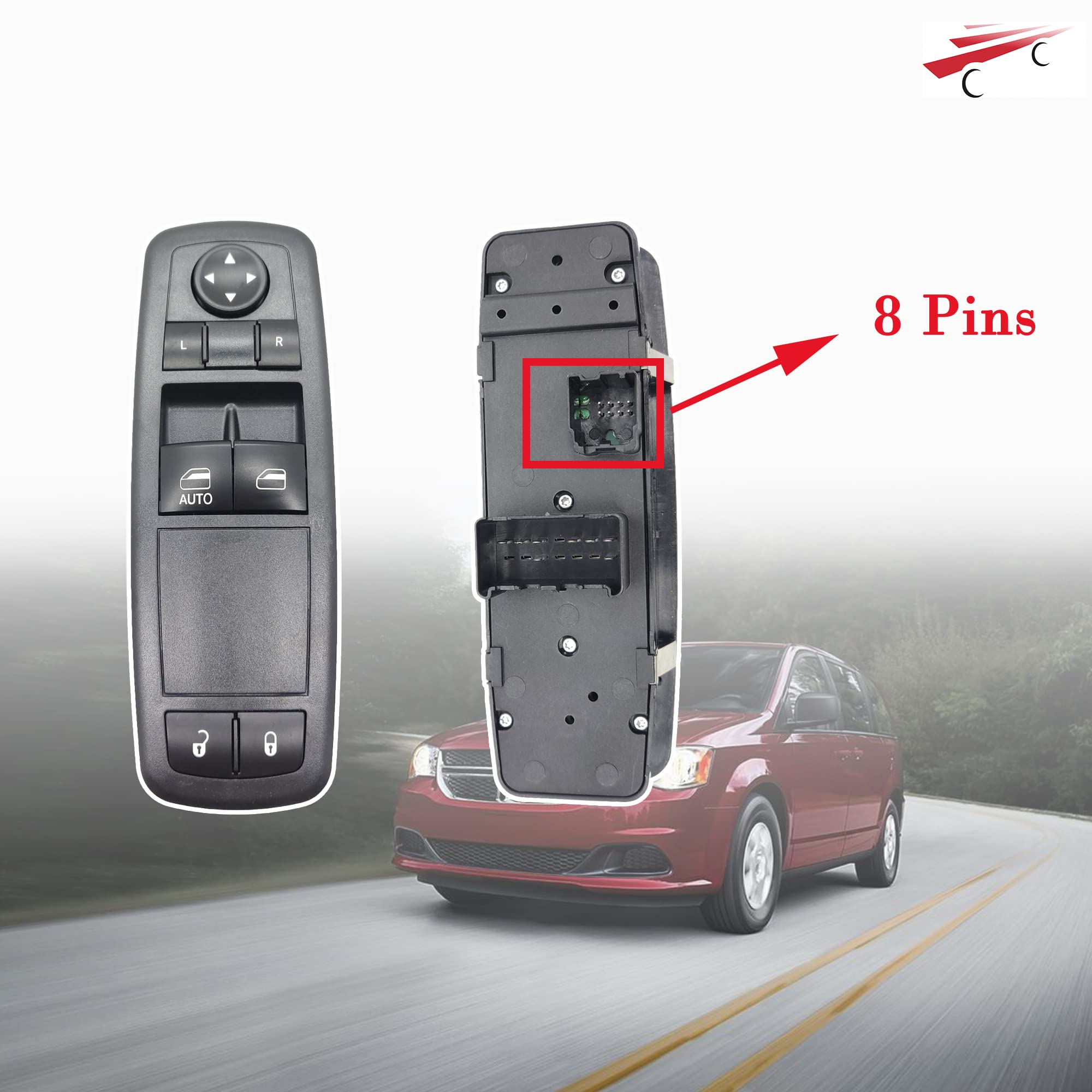 Master Power Window Switch Driver Side For Dodge Grand Caravan 2012-2017, Chrysler Town & Country, Ram C/V