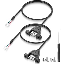 USB A 2.0 to Du-pont 2.0 4-Pin Terminal Extension Cable,26 * 28AWG USB to 2.0mm 4-Pin Motherboard Cable,Supports 480Mbps Transfer & 5V Low Power Cord,for Mice,PC Motherboard-1.64Ft