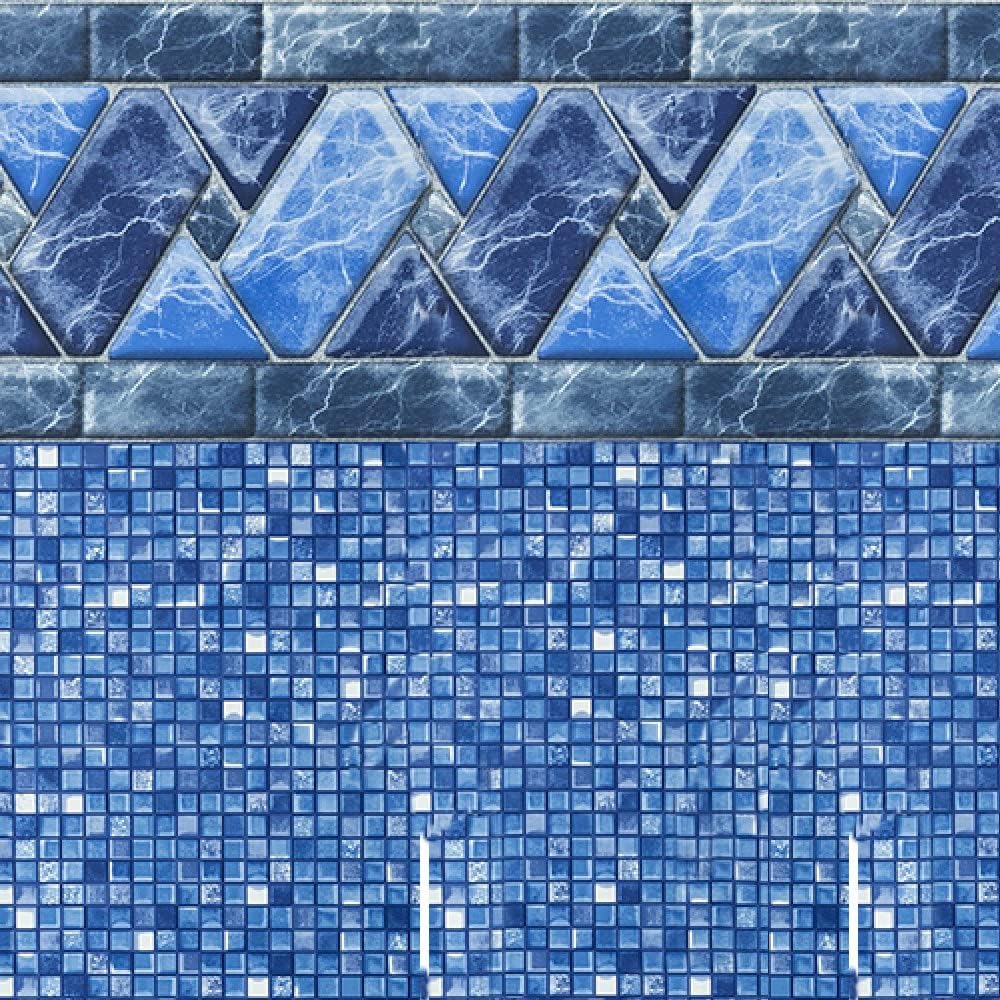 Smartline 30 ft Round Swimming Pool Liner | Stone Harbor | Unibead Style | 52 Inch Wall Height | 25 Gauge Vinyl | for Steel Sided Above Ground Pools | Gasket Kit Included