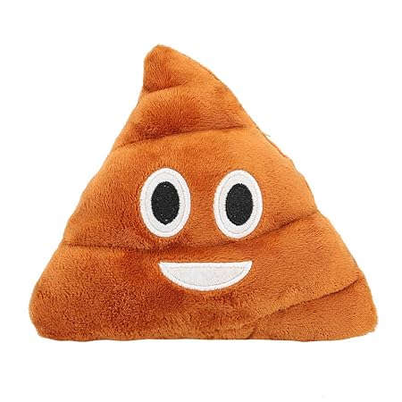 Fancyku Poop Emoji Smiley Emotion Round Cushion Pillow Stuffed Cute Plush Soft Toy Doll Poop Pillow (Style 3, S)