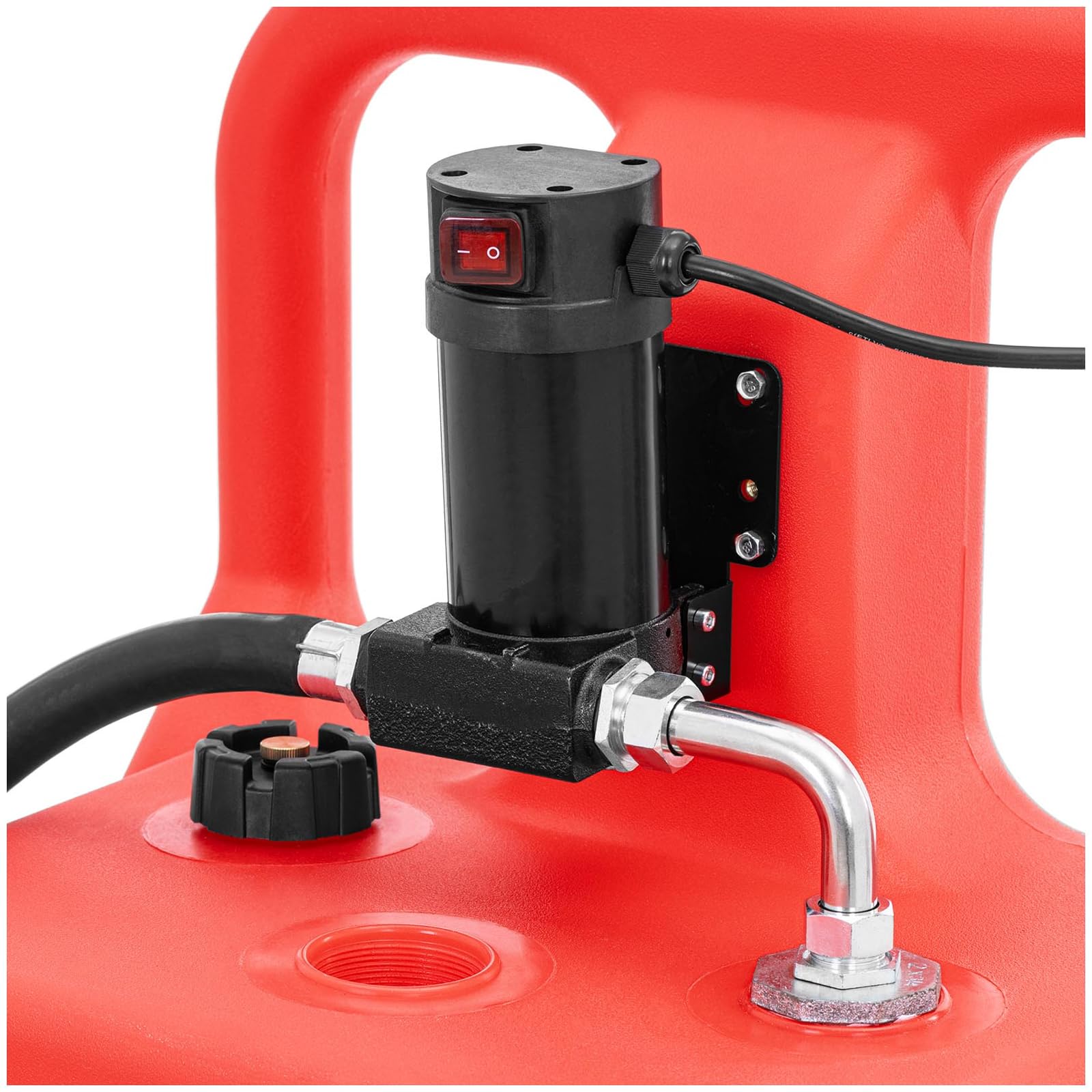 MSW Mobile Tankstelle mit elektrischer Pumpe, Zapfhahn und Räder 120 l 37 l/min mobile Tankanlage mobiler Dieseltank