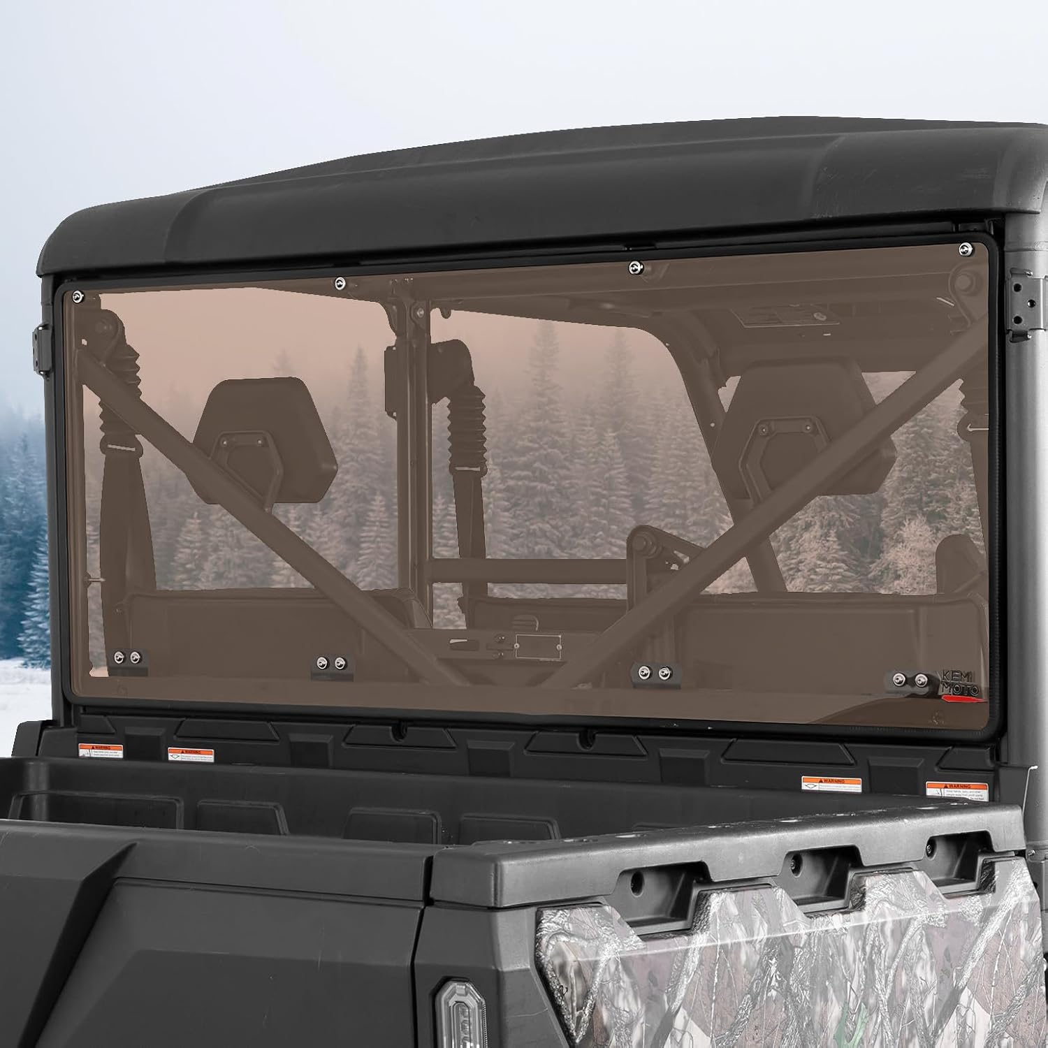 KEMIMOTO UV-Resistant Rear Window Compatible with CFMOTO UFORCE 1000/1000 XL, Scratch-Resistant Sun Protection&UV-Proof Rear Windshield Accessories (Not fit U10 Pro,600,800 XL)