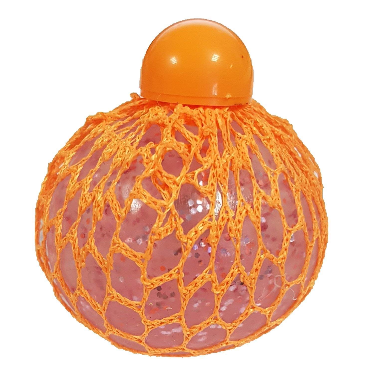 Tobar 30236 Squishy Mesh Ball Glitter 1 sztuka w 3 kolorach: jasnoniebieskim, różowym i zielonym, 65 x 65 x 70 cm