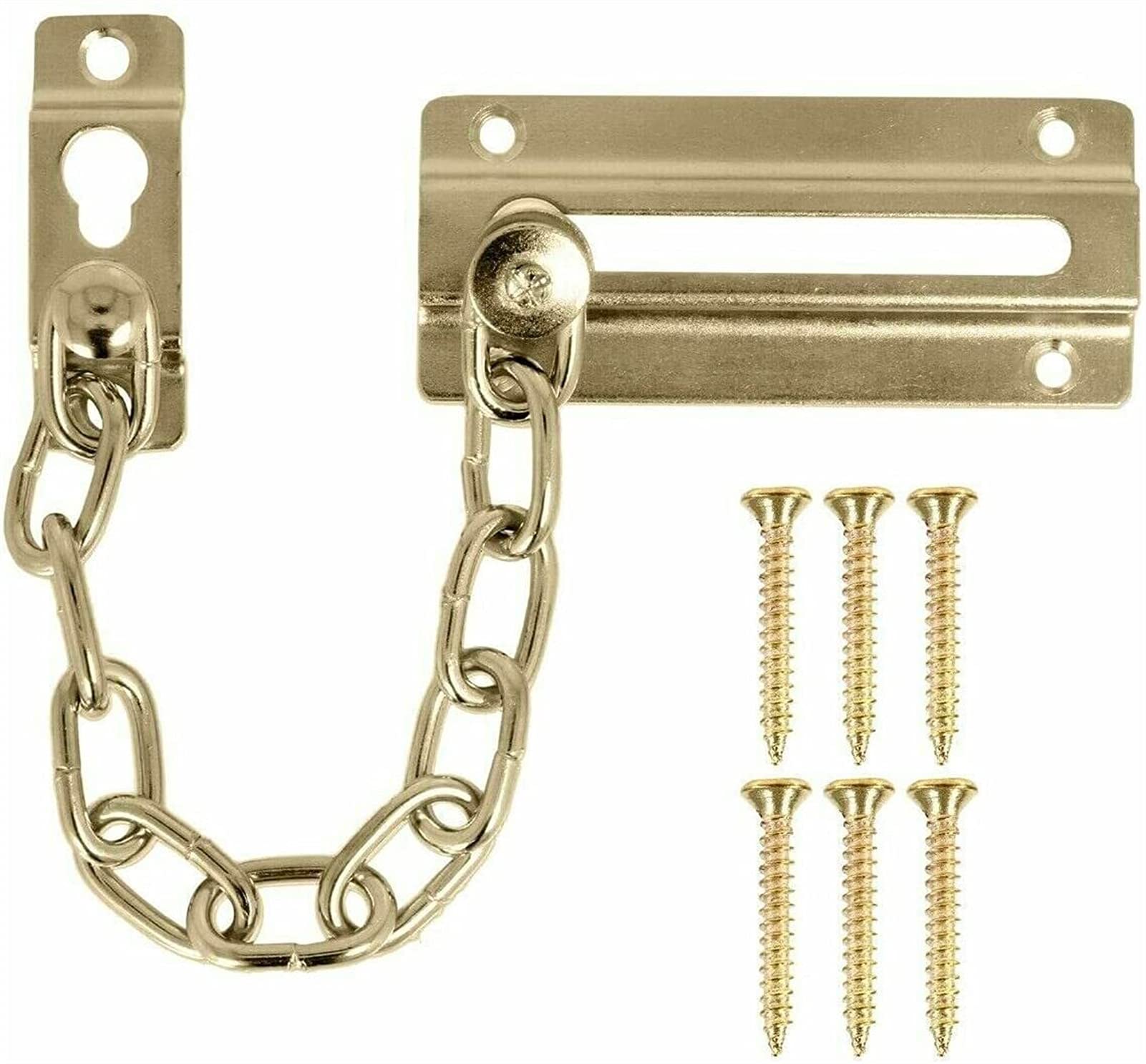 NVSFZGIYG Door Chain Lock, Safe Buckle,Latch Safety Limiter,Pure Copper Anti-Theft Bolt Hotel Room