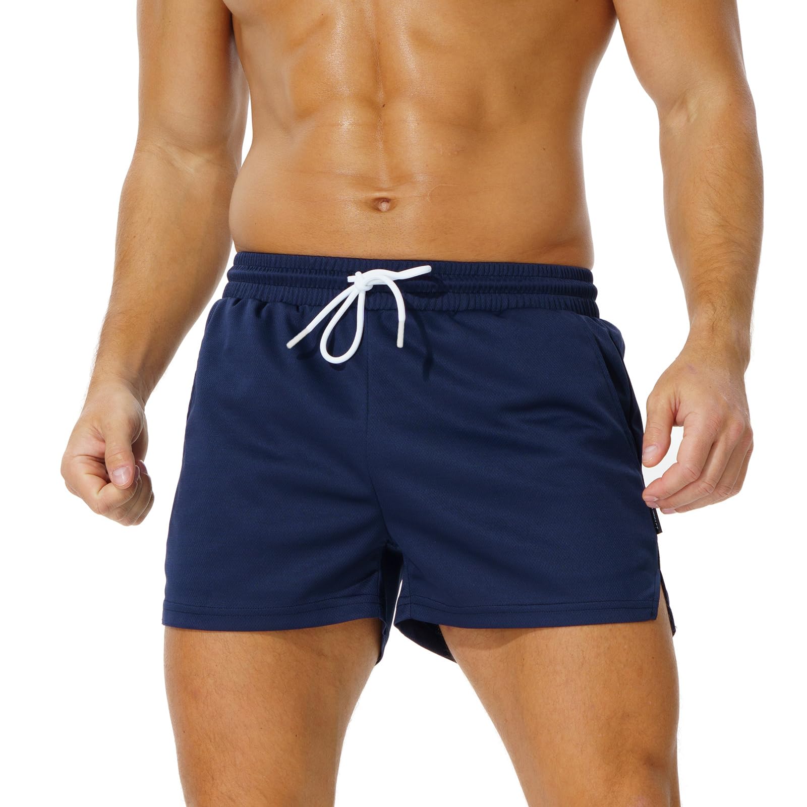 AIMPACT Short Court Homme 3inch Short de Sport Homme Respirant avec Poches de Jogging Fitness Training Tennis