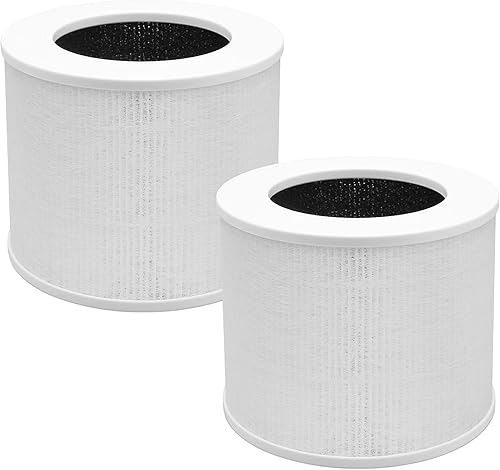 Miniatura 1 de Paquete de 2 filtros H13 True HEPA H13 para mini purificador de aire LEVOIT Core Mini filtro de repuesto 3 en 1 HEPA, carbón activado de alta