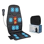 Sotion Seat Massager, Vibrating Back Massager for Chair Massage Cushion, 10 Vibrations to Relieve Stress and Fatigue for Back, Shoulder and Thighs